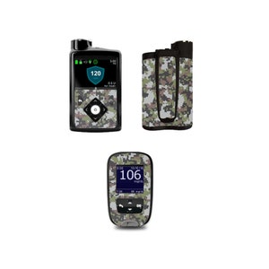 Digital Camouflage Vinyl Decals for Pump / Meter / Strip Container (choose a set)- 770g & 780g - Diabetes - T1D - Medtronic