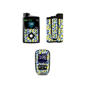 Lemon Vinyl Decals for Pump / Meter / Strip Container (choose a set)- 770g & 780g - Diabetes - T1D - Medtronic