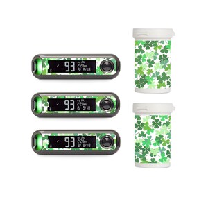 Shamrock Vinyl Decal for Contour Next ONE Blood Glucose Meter / Strip Container - Diabetes - T1D - Medtronic