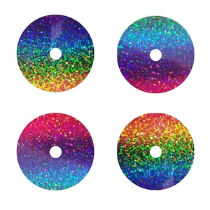 Rainbow Holographic  Vinyl Sticker for FreeStyle Libre 1 or 2 Sensor - Set of 4