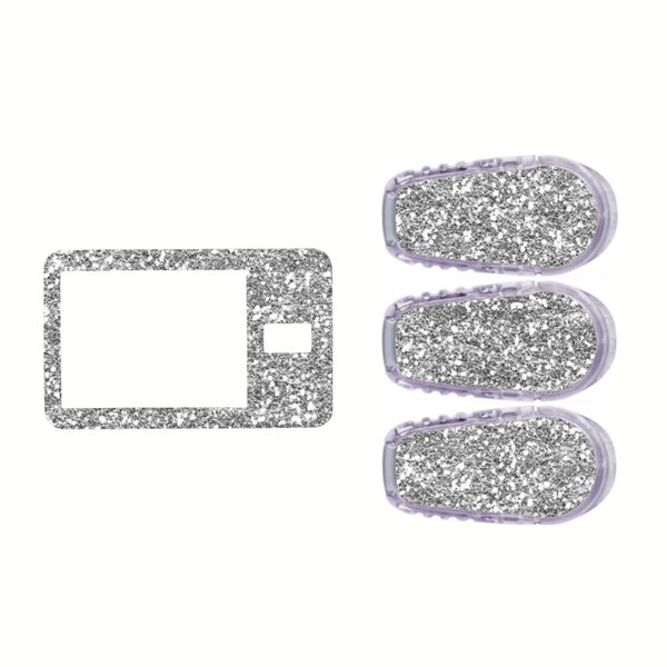 Silver Shimmer Tandem T-Slim Insulin pump decal (choose a set)