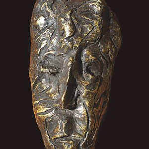 Unique bronze mask. Old man