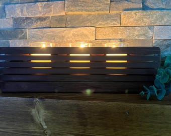 Handcrafted Wooden Votive Candle Holder – Rustic Décor for Home and Events