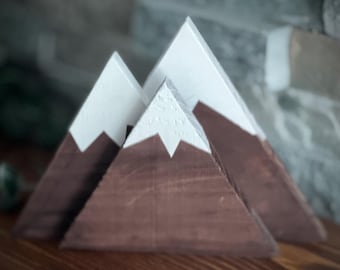 Wooden Mountain Shelf Decor
