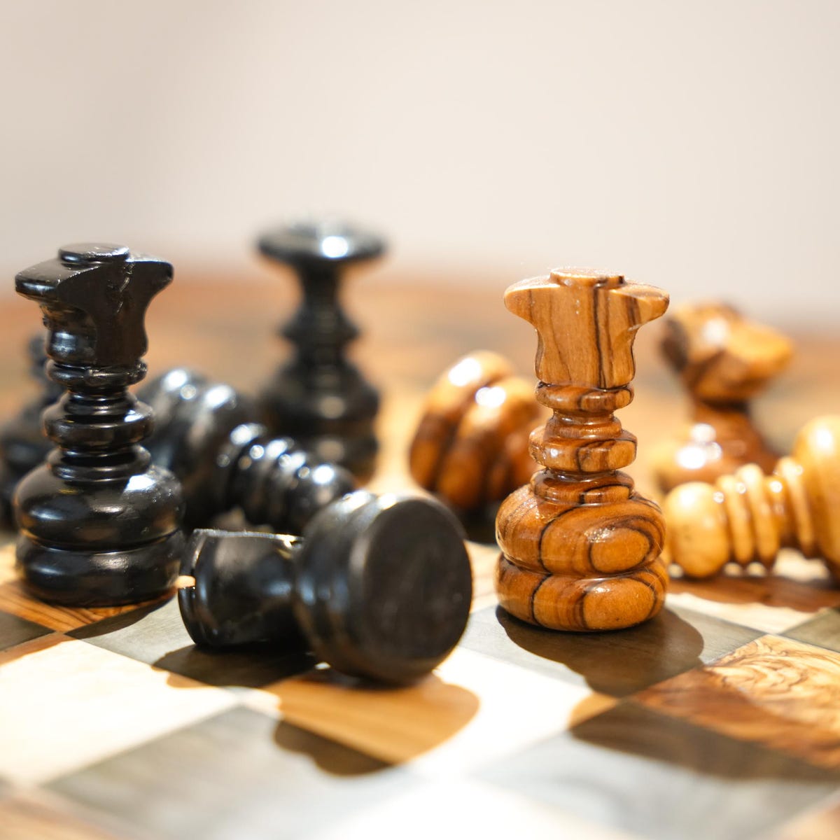 Olive Wood Chess Set With Storage, Wooden Chess Board Handmade, Unique Chess Gifts for Him +FREE Personalization & Wood Finish - Etsy