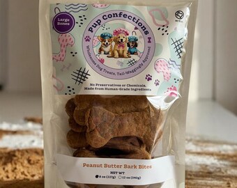 Large Peanut Butter Bark Bite Dog Treats