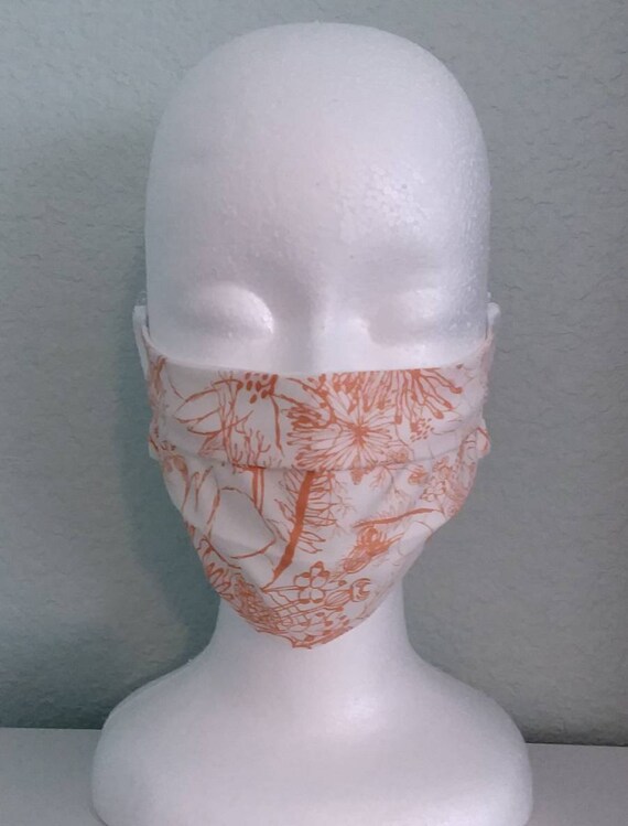 Adult Kids Adjustable Face Mask Woodland Flowers Adult Etsy