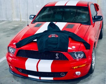 Custom Embroidered Car Hoodies 100% Cotton 380 GSM Custom Front Pocket Logo+Large Back Car Design