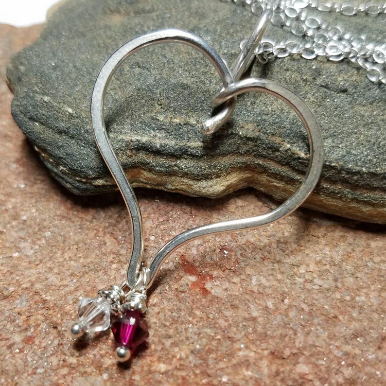 Sterling Silver Thick Organic Heart Shaped Silver Charm Holder for Your Own Charms Handmade to Order Choose Your Finish