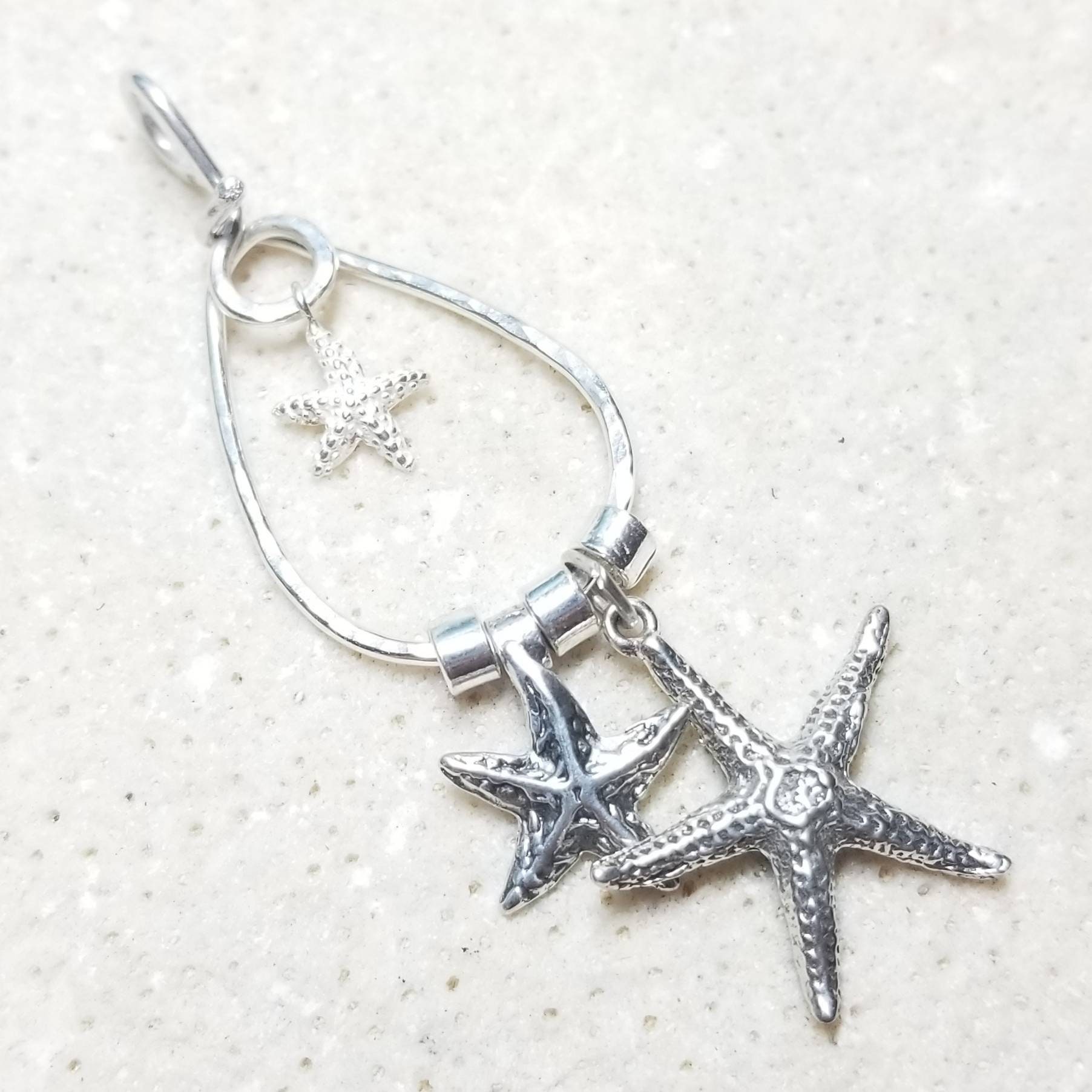 Unique 925 Silver Charm Holder - Two Tiered Sterling Silver Charm Hol…