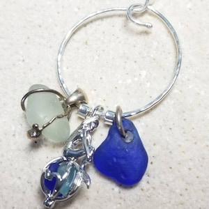 NEW! Unique Large Silver Charm Holder - XL Interlocking Circle Sterling Silver Ring Holder Pendant - Handmade to Order