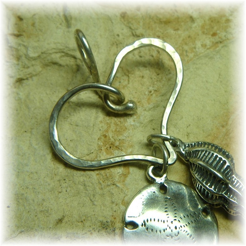 Sterling Silver Thick Organic Heart Shaped Silver Charm Holder for Your Own Charms Handmade to Order Choose Your Finish
