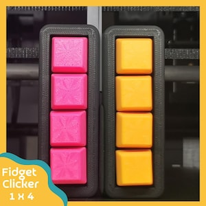 3D Printed 4 Key Switch Keyboard Fidget Toy | Mechanical Keyboard Keycap Toy | Desk Stress Relief | Gamer Fidget