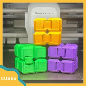 3D Printed Fidget Cube | Stress Relief Toy | Sensory Desk Toy | ADHD Focus Aid | Portable Fidget