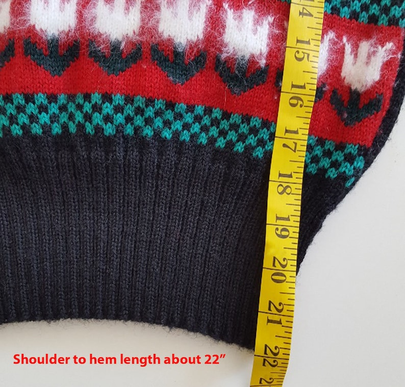 Vintage Ani Barrie Small Preppy Sweater Vest Black Red Hearts Wool Nerd Geek 80s USA