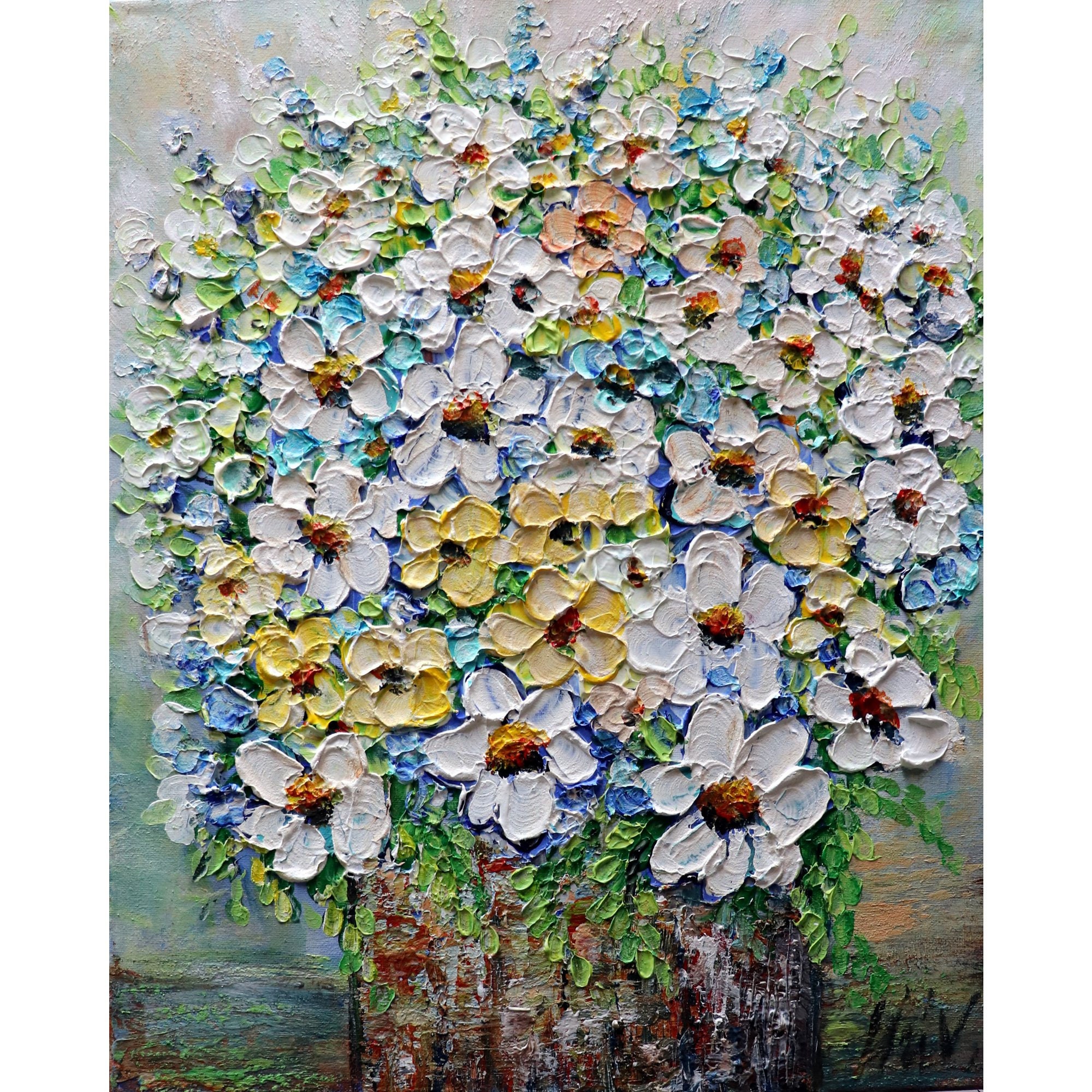 Forget Me Not Flowers Painting Original Oil Painting Small Floral Wall Art Blue Flower Painting Girl Gift Bouquet Mini Painting Flowers Art Art Collectibles Oil Alechcemisieszyc Pl