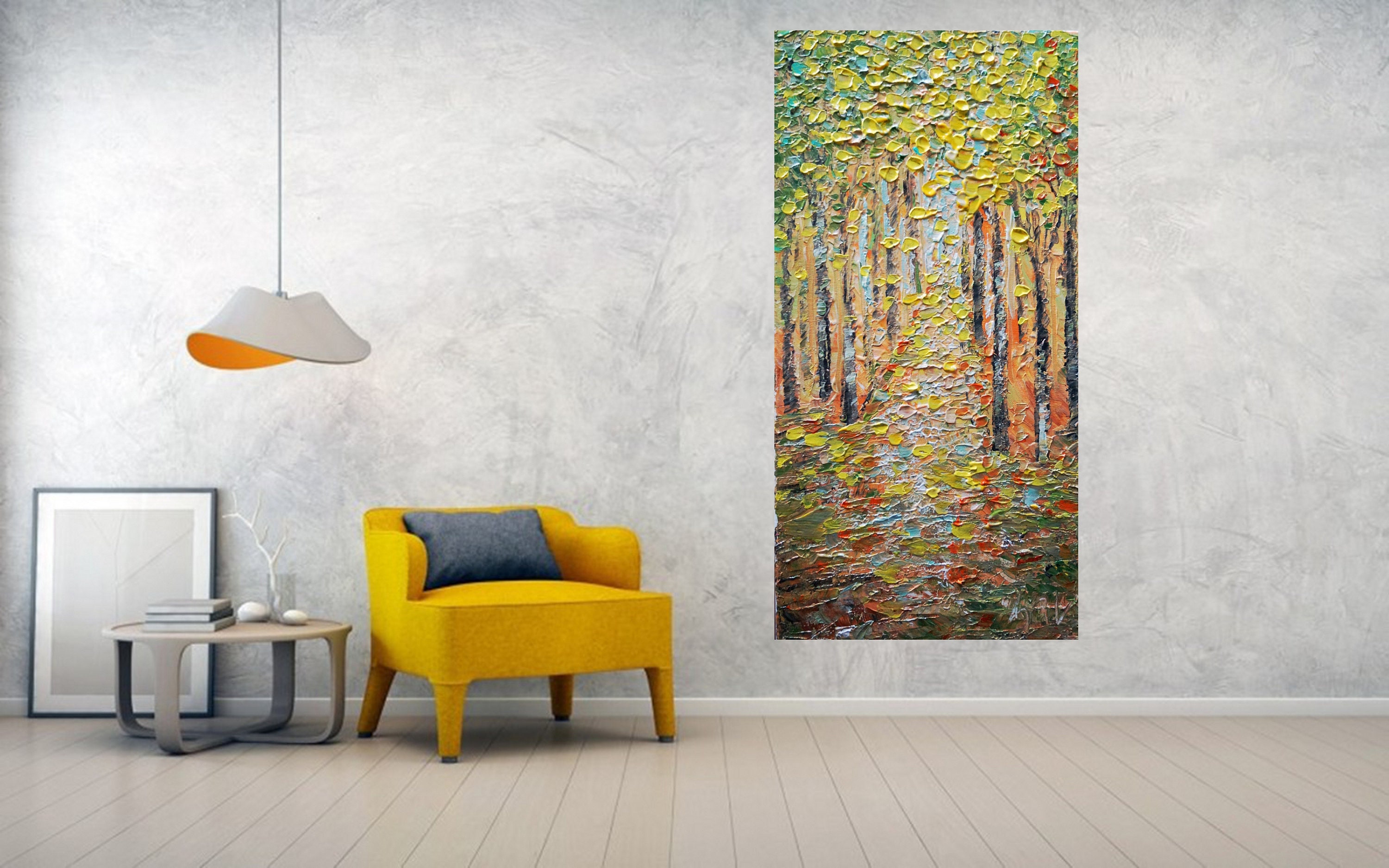 Fall Birch Trees Extra Large Canvas Original Oil Painting on Canvas Art by  Luiza Vizoli 60x36, 48x24