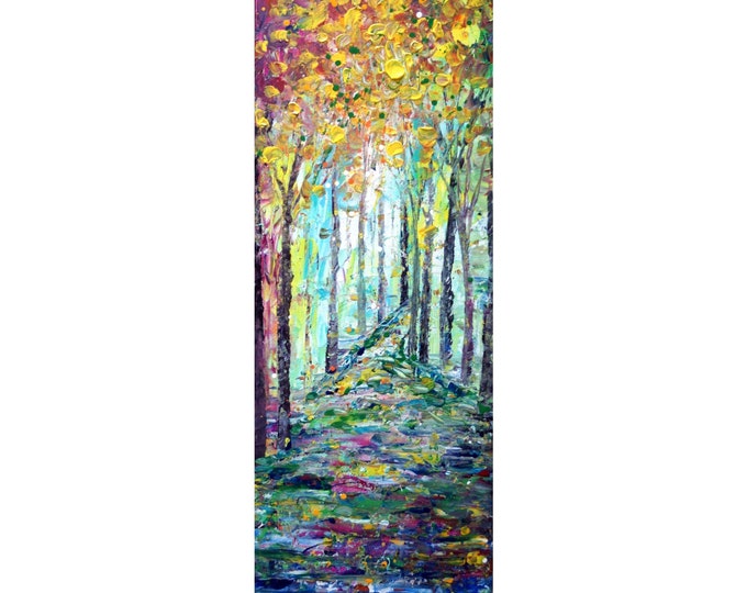 SPRING PATH Abstract Contemporary Art, Original Art Abstract LANDSCAPE Painting on Canvas