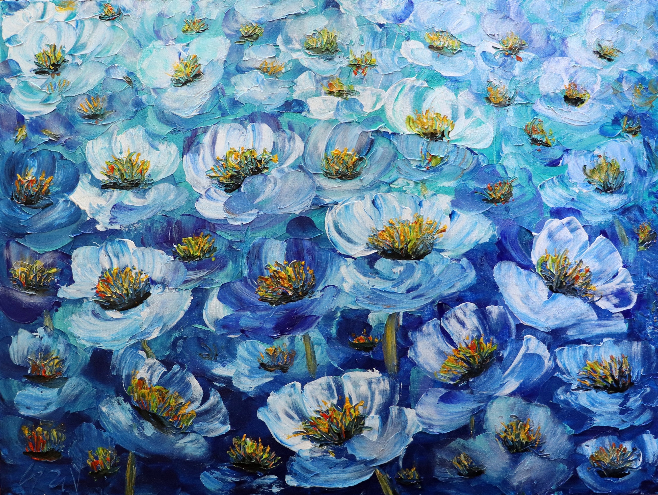 Blue painting famous deals