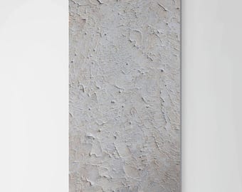 Original Textured Painting, Beige Abstract Canvas Art, Japandi Decor (10x20)