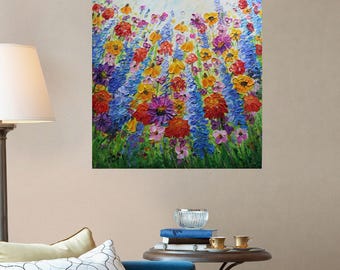 Texas Wildflowers Painting: Original Oil and Acrylic Floral Art