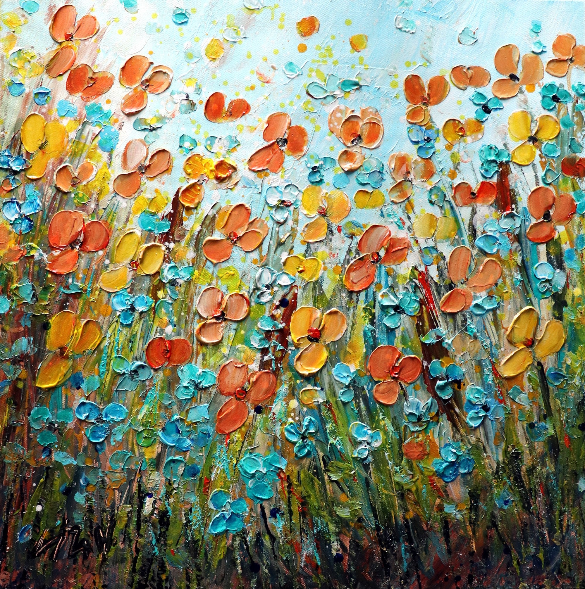 Paintings of 2024 flowers modern