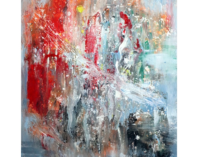 Happy Music Original Abstract Painting – Colorful Modern Wall Art by Luiza Vizoli – 30x24 Textured Canvas, Ready to Hang