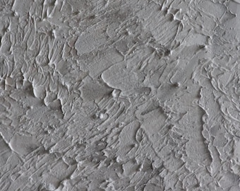 White Textured Abstract Painting 12x24 | Wabi Sabi Wall Art | Sculptural Neutral Canvas | Raw Minimalist Plaster Art