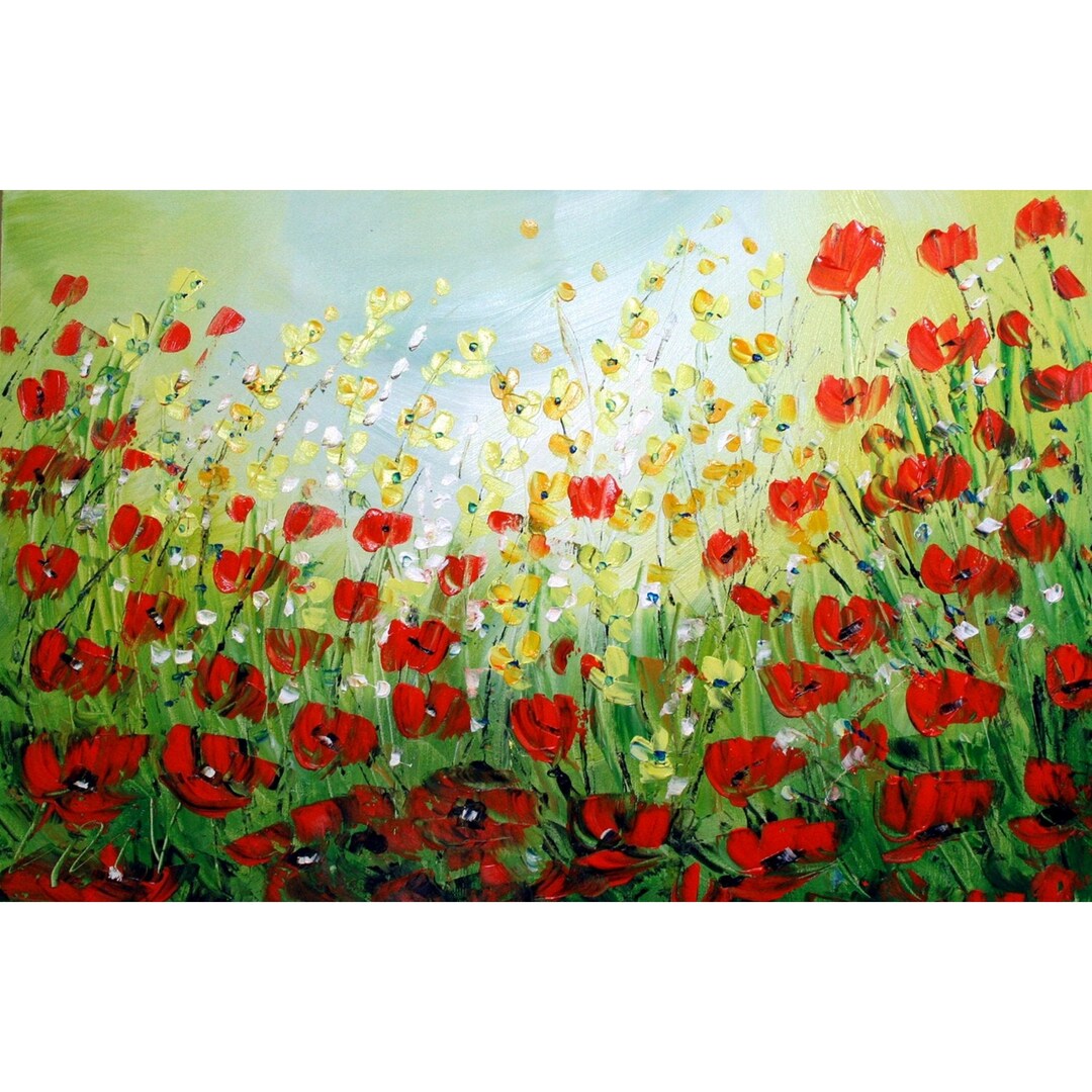 WILDFLOWERS Original Modern Abstract Floral Landscape Palette - Etsy