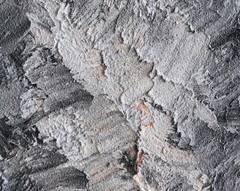 Gray Textured Abstract Painting 12x24 | Wabi Sabi Wall Art | Sculptural Neutral Canvas | Sand & Natural Pigment Art