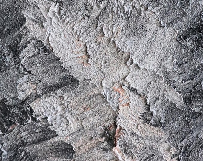 Gray Textured Abstract Painting 12x24 | Wabi Sabi Wall Art | Sculptural Neutral Canvas | Sand & Natural Pigment Art