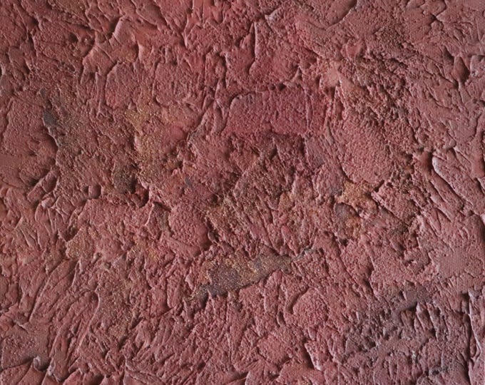 Textured Terracotta Abstract Painting | Wabi Sabi Sculptural Canvas (10x10")
