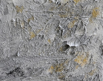 Textured Abstract Painting 5x7, Soft Relic, Fragments of Time VI