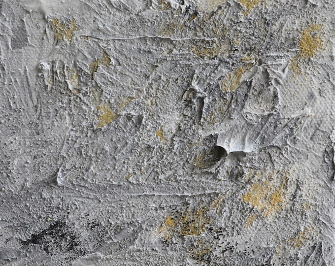 Textured Abstract Painting 5x7, Soft Relic, Fragments of Time VI