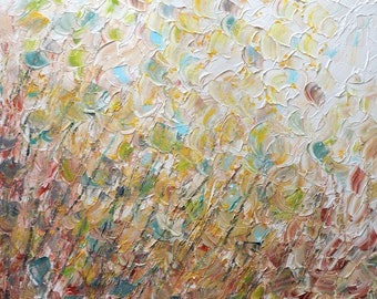 Large Original Abstract, Square Painting, PETALS WALL ART, textured abstract painting, office lobby decor art