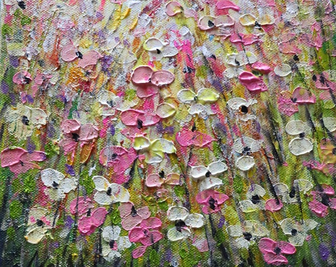 Pink White Purple Minnesota Wildflowers – Original Oil Painting