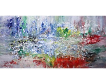 CITY LIGHTS Abstract Original Painting Modern Art for Business Office  Wall Decor