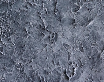 Textured Abstract Painting Black Grey | Wabi Sabi Vertical Canvas, Minimalist Impasto Art