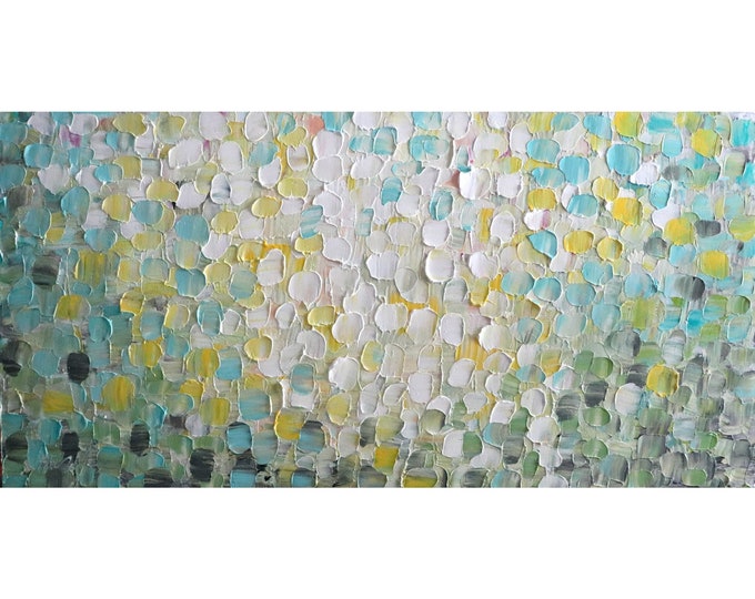 SPRING PETALS Soft TOUCH Colors Abstract Flower Original Painting Neutral Pastel Colors Large Canvas, multiple dimensions available
