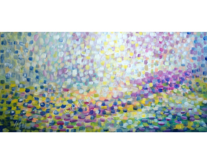 Tuscany HILLS Original Handmade OIL Painting, Abstract Landscape Large Canvas Modern Art