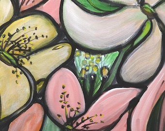 Original Oil Painting on Canvas: Signed Garden in Harmony Floral Art