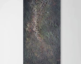 Earth Relics – Wabi-Sabi Terrain Textured Abstract Painting, Original Mixed Media