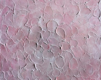 Textured Blush Abstract Painting 16x20, Wabi-Sabi Neutral Canvas, Earth Tone Decor