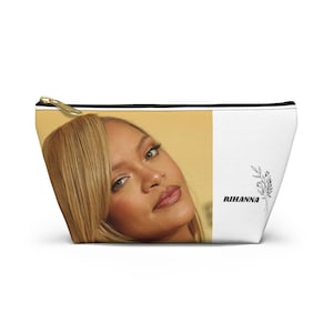 Artistic Girl&#39;s Accessory Pouch with T-bottom, Makeup Organizer, Travel Bag, Unique Design, Gift for Her