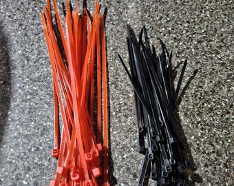 4 inch(10cm), 5.9 inch(15cm) zip ties bundle of 25
