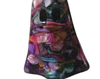 2.75 inch resin and colored shells ghost