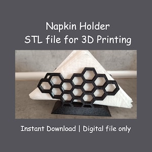 Wabe Serviettenhalter STL Datei für 3D Druck, Instant Download STL Datei, 3D Druck STL Datei, Wohnaccessoire, digitaler Download