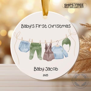 Personalized Baby’s First Christmas Ornament, Custom Newborn Keepsake , Baby Boy Gift, Baby Boy Ornament,Gift for Baby Boy