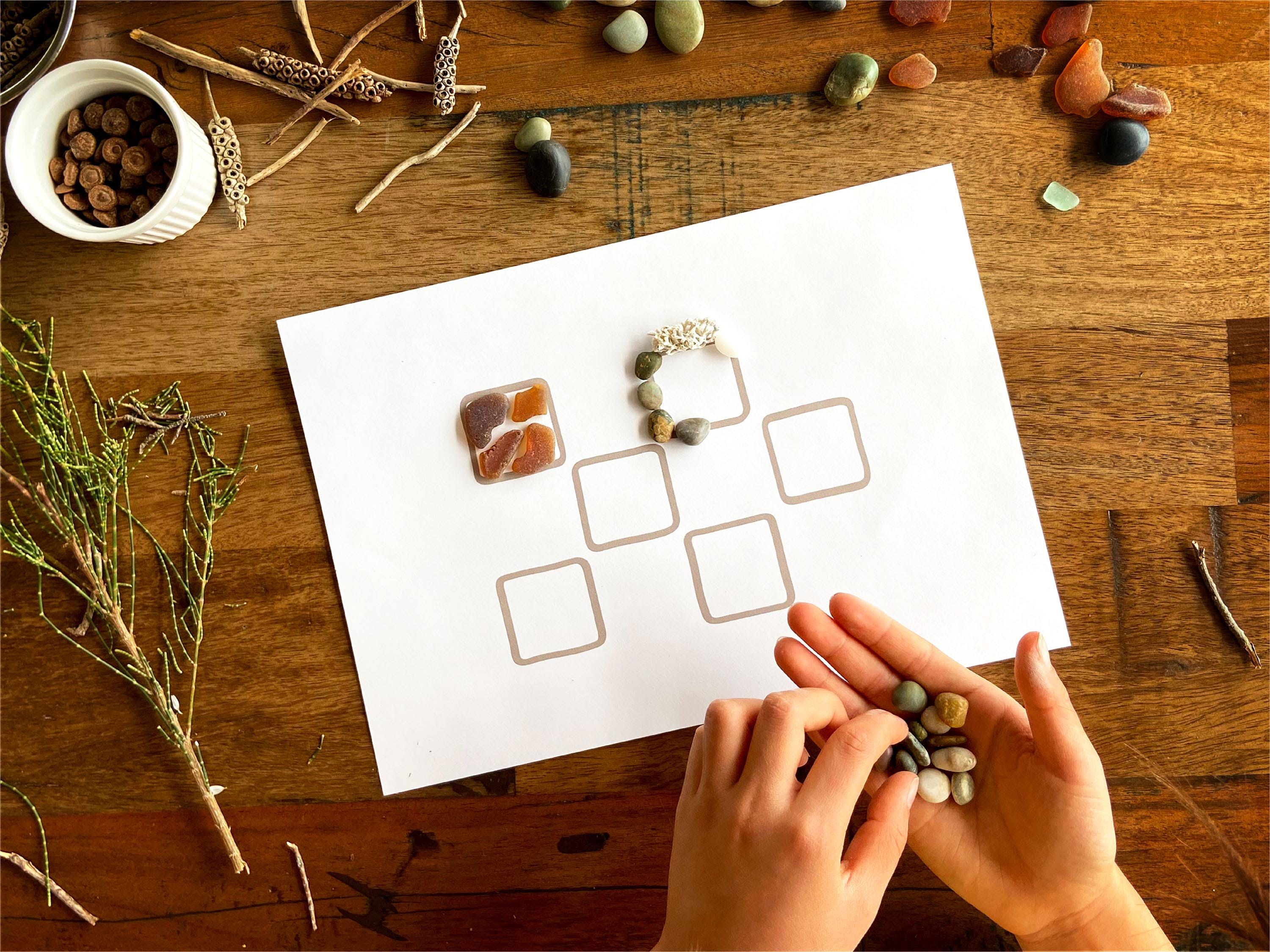 Loose Parts Play Mat, Nature Pattern Provocation Mat, Montessori ...