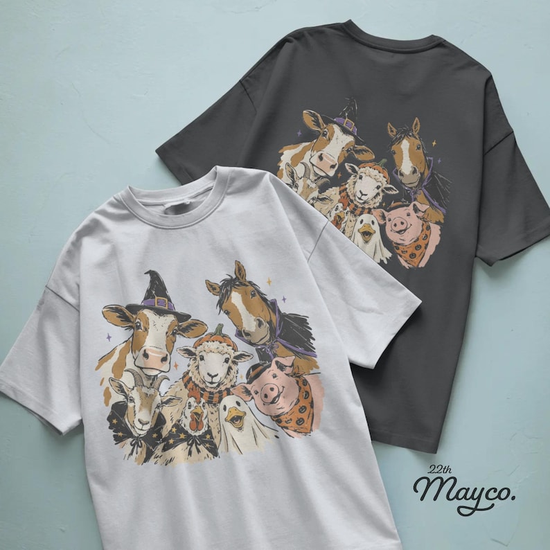 halloween farm animals png, cute spooky barnyard shirt, halloween cow horse pig goat design, farm animal halloween clipart, spooky farm sublimation, halloween barnyard png, cute animal costume design, farmhouse halloween shirt, fall farm animals png, spooky cute farm graphic, halloween animal digital download
